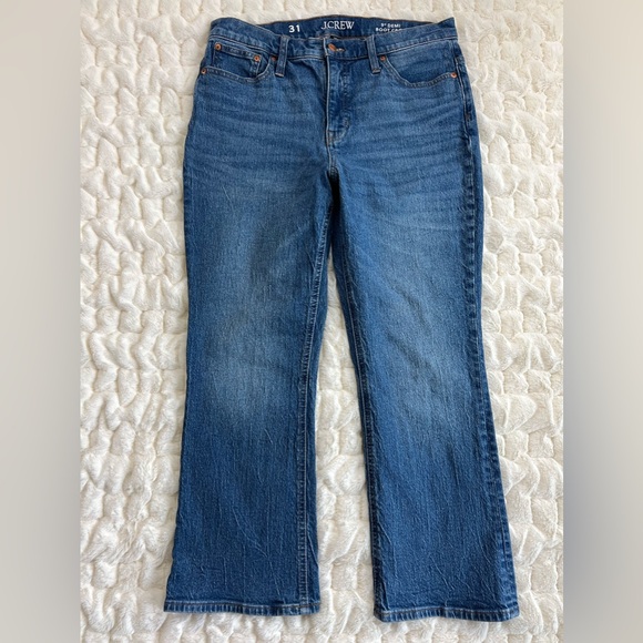 J. Crew Size 31 - 9” Demi Boot Crop Women’s Jeans Palmyra Wash BP487 - Picture 2 of 12